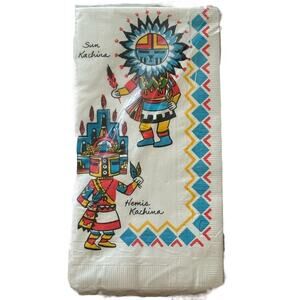 Monogram California 20 Cashmere Towels Paper Napkins NOS Vtg Sun Kachina Hemis